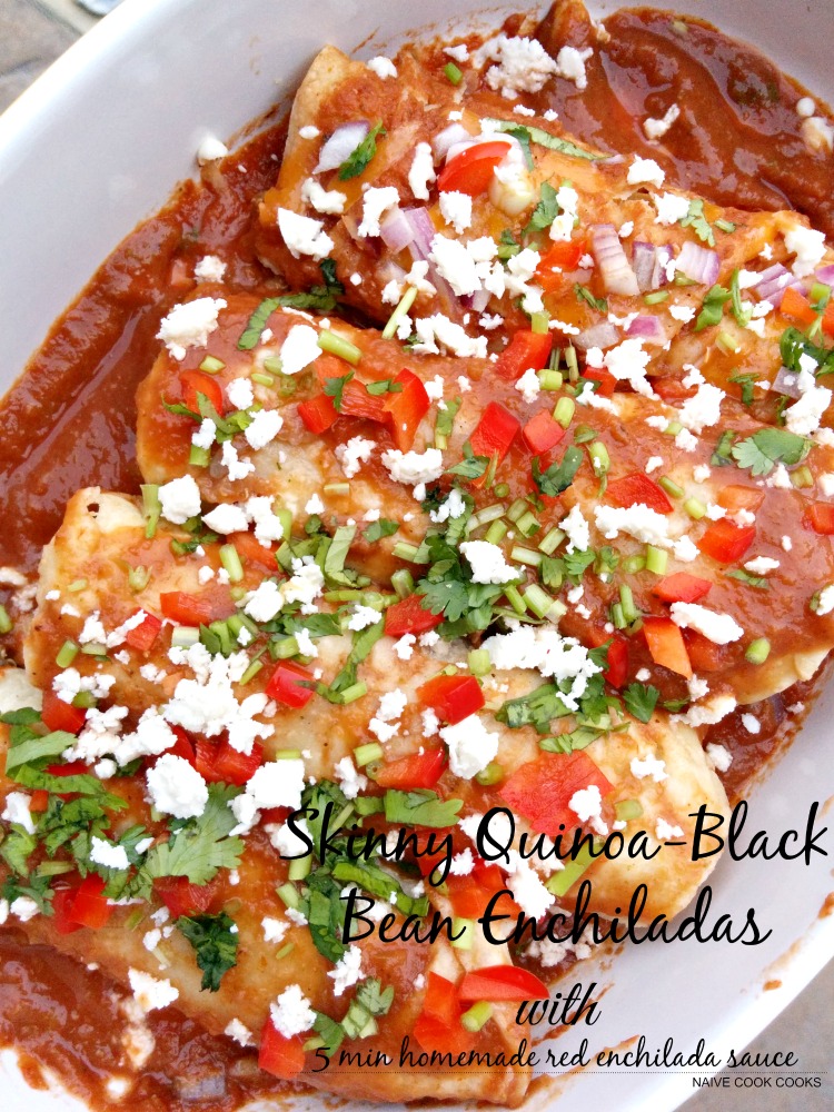 Skinny Quinoa Black Bean Enchiladas