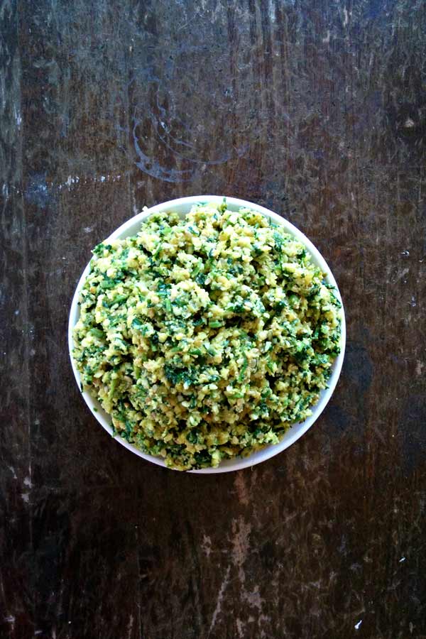 Bowl of Bhakarwadi Recipe Stuffing
