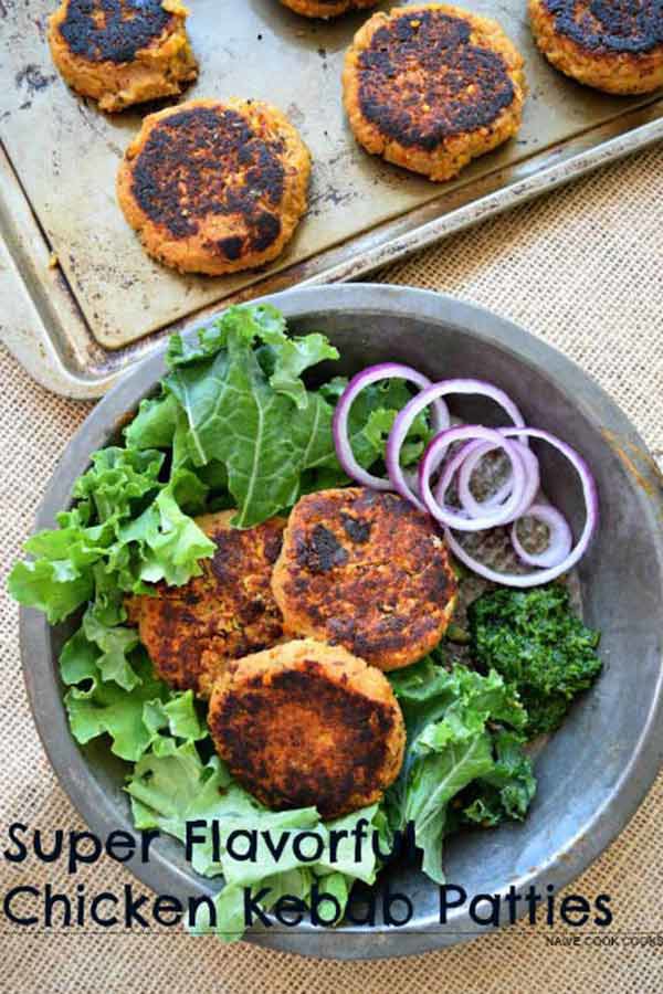 Chicken Kebab Patties Naive Cook Cooks