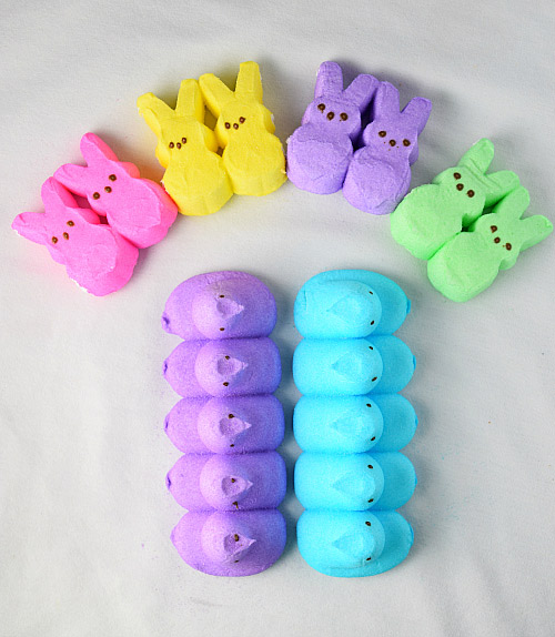 colorful peeps for Coconut Peeps S'more Creme Brulee