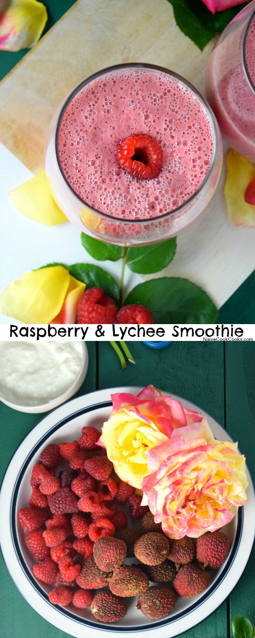 Raspberry & Lychee Smoothie for Pinterest
