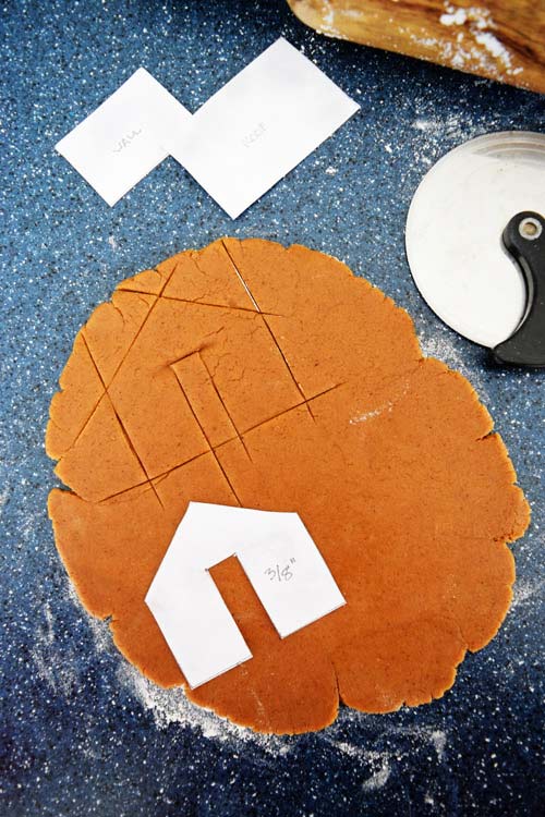 Step 2 Cut Wall Shapes for Mini Gingerbread House