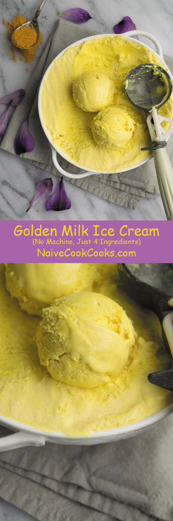 golden milk ice cream long pin