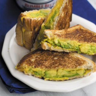 Avocado Tuna Melt - creamy avocado pesto with tuna makes for a quick grilled cheese that's not just delicious but healthier too!