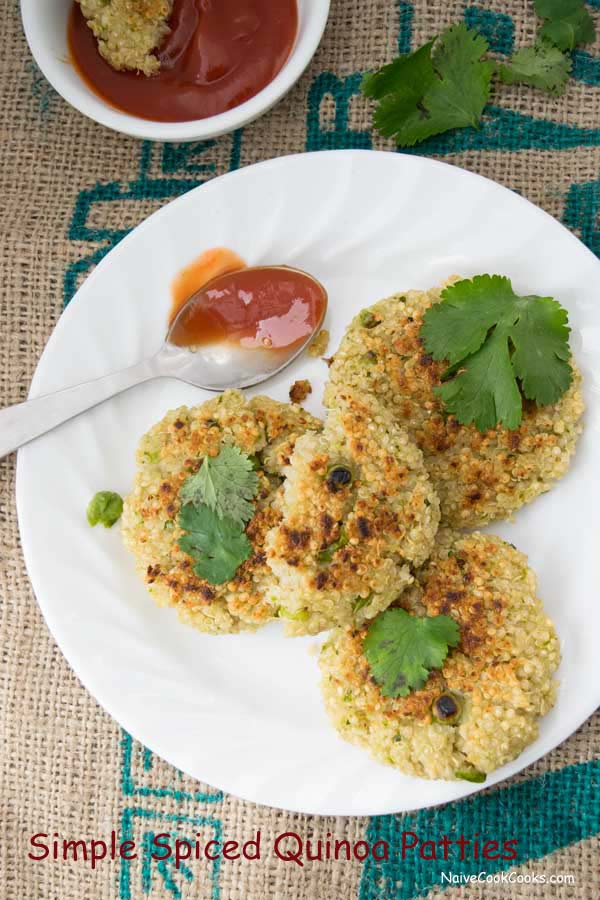 ready to eat spiced quinoa patties 1