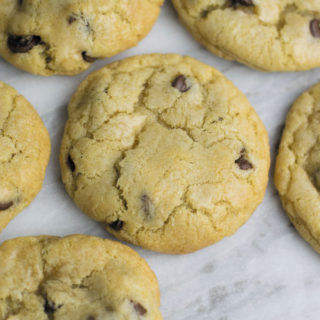 Old Fashioned Chocolate Chip Cookies - no fancy ingredient list, just few simple steps, the BEST softest thick & CHEWY cookies in town!