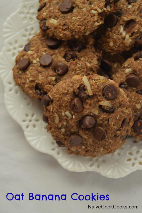 Chocolate Chip Oat Banana Cookies