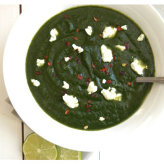 Potato Spinach Soup with Feta