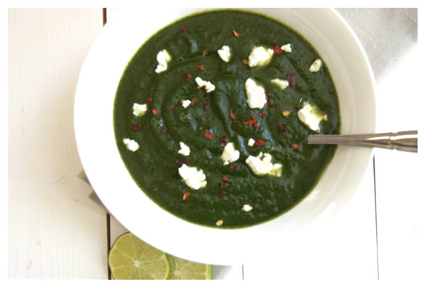 Potato Spinach Soup with Feta