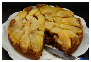 Upside Down Apple Molasses Cake