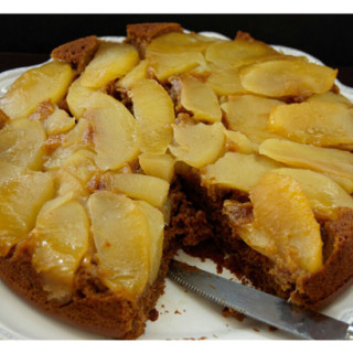 Upside Down Apple Molasses Cake