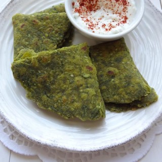 fenugreek spinach flatbread