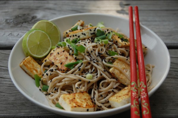 Spicy Soba Noodles With Crispy Tofu