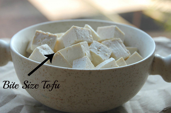 Bite Size Tofu for Vegetarian Pad Thai