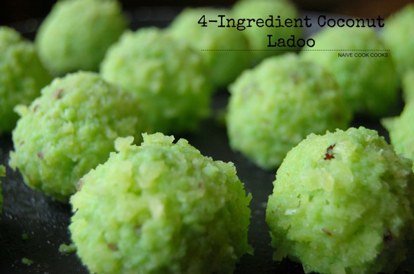 4 Ingredient Fresh Coconut Ladoo