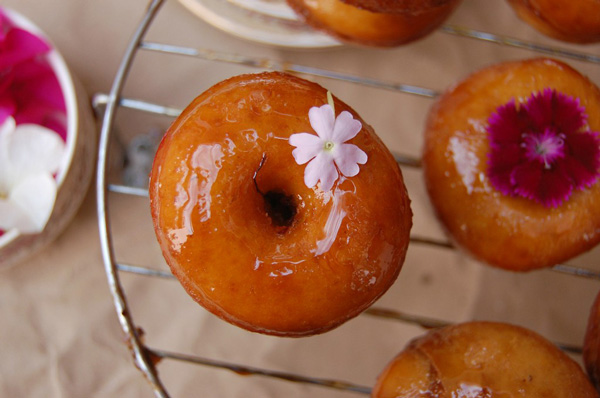 Homemade Doughnuts with Orange juice & saffron syrup