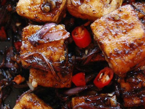 spicy black pepper tofu