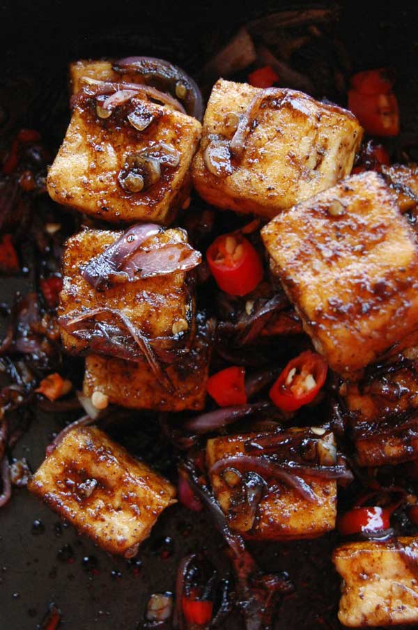 spicy black pepper tofu