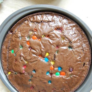 dark chocolate m&m brownies