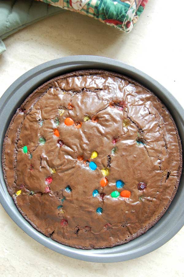 Dark Chocolate M&M Brownies