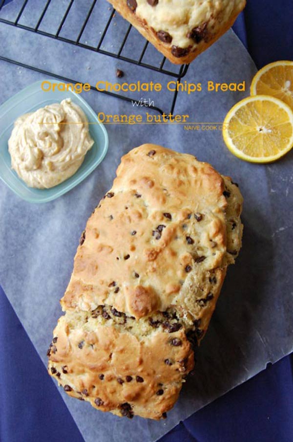 Chocolate Chip Orange Bread with Orange Butter