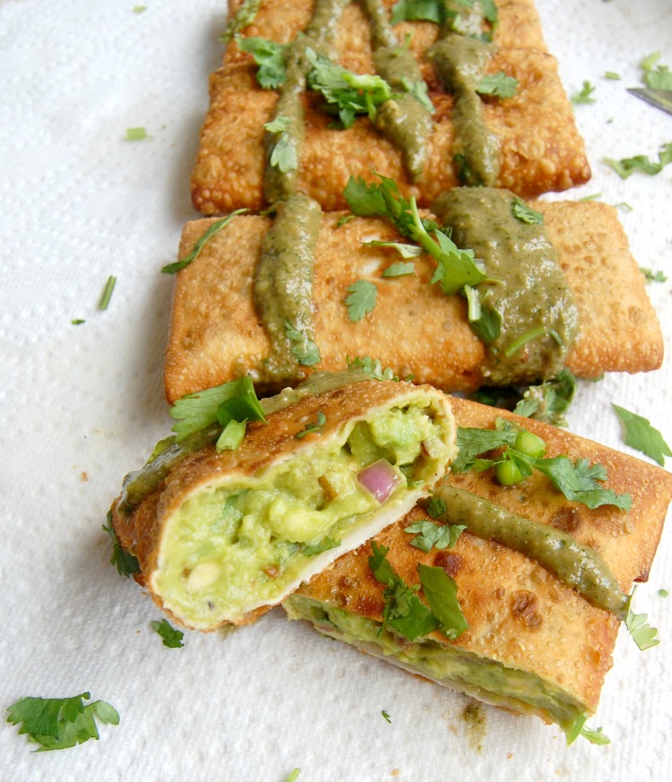 Inside of Cheesecake Factory Avocado Egg Rolls