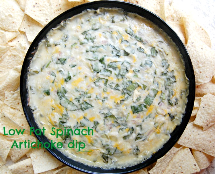 CPK Inspired Low Fat Spinach Artichoke Dip