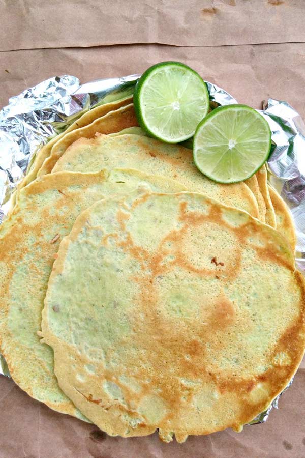 Crepes for No Cheese Poblano Crepe Enchiladas