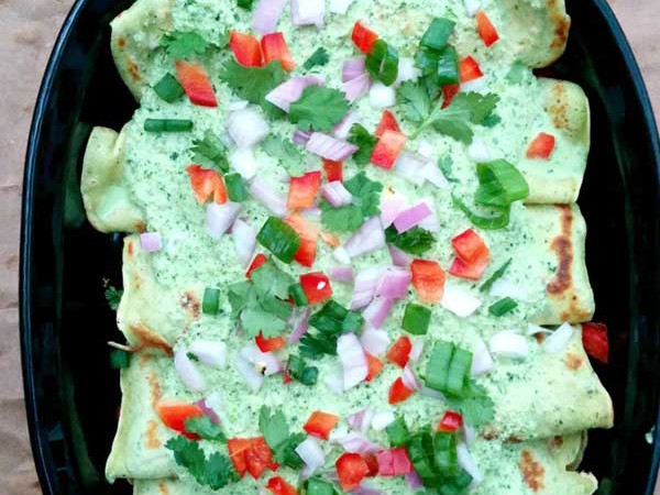 Poblano Crepe Enchiladas