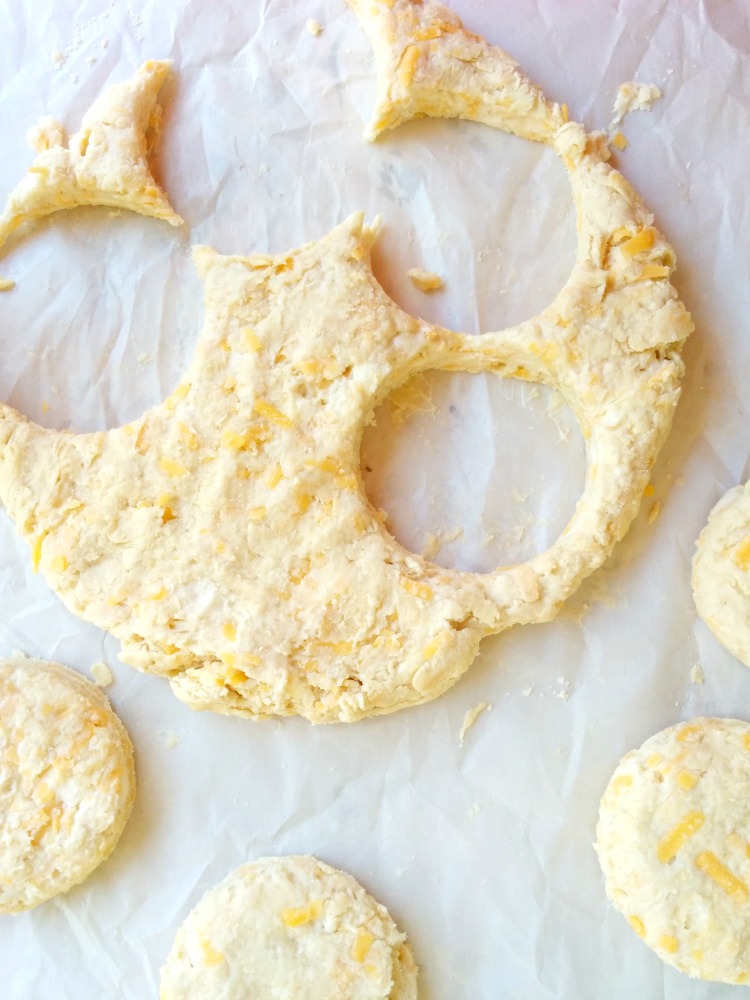 Rolled Cheddar Biscuits Dough