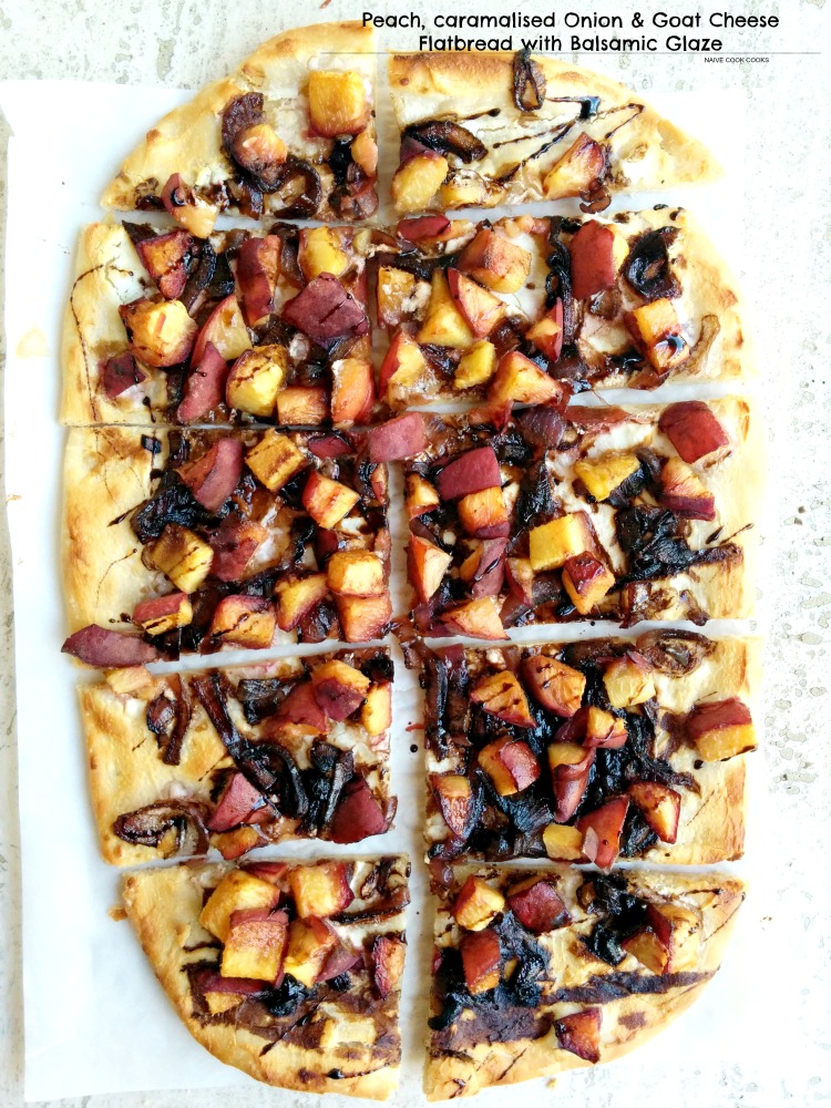 Peach, Caramelized Onion & Goat Cheese Flatbread