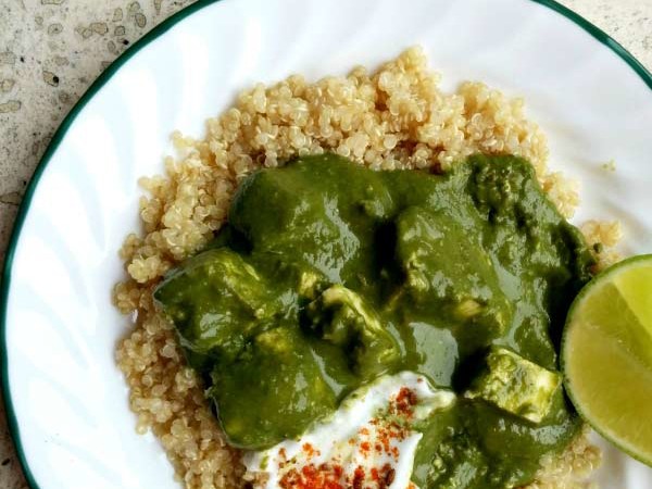 Low Fat Palak Paneer