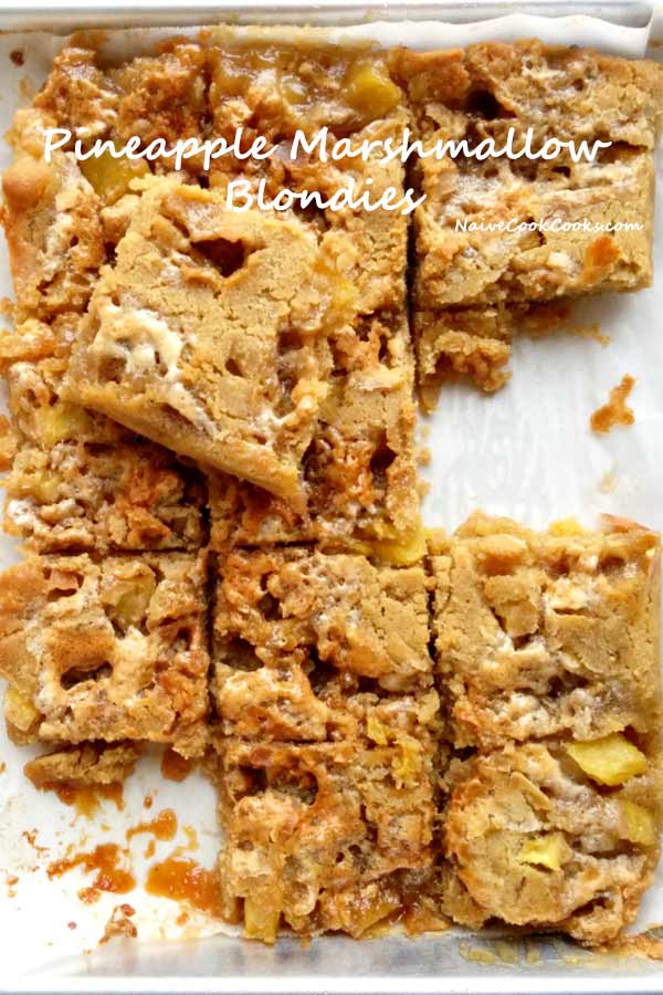 Pineapple Marshmallow Blondies Bar