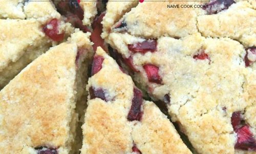 Cherry Scones with Chocolate Whiskey Sauce.