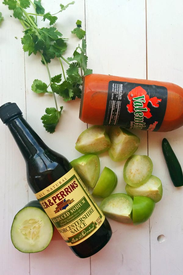 Hot Sauce and Worcestershire Sauce for Green Bloody Mary Verde