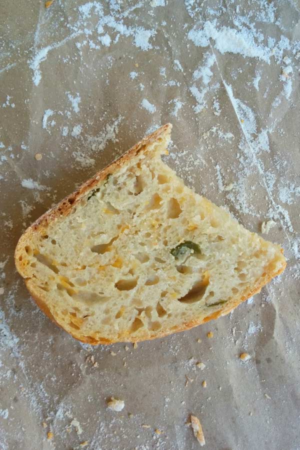 jalapeno cheddar bread ready to eat