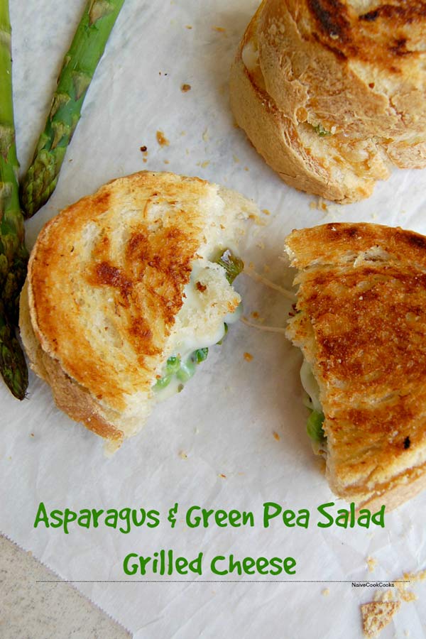 Asparagus Green Pea Salad Grilled Cheese