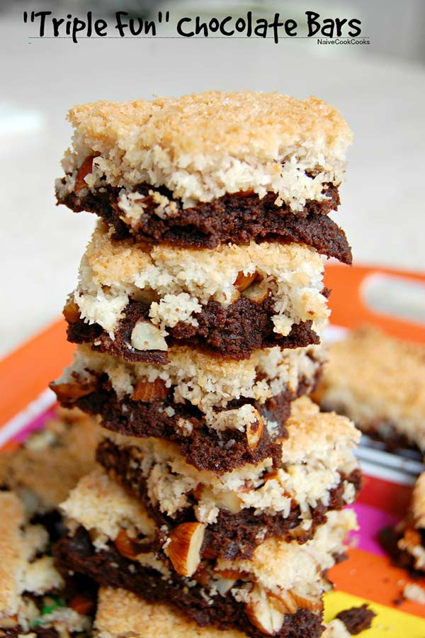 Triple Fun Coconut Chocolate Bars