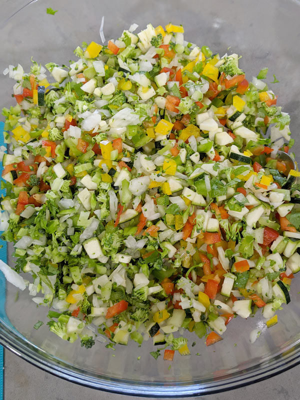 loaded veggie toasts all chopped ingredients1