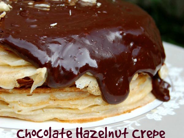 Chocolate Hazelnut Crepe Cake