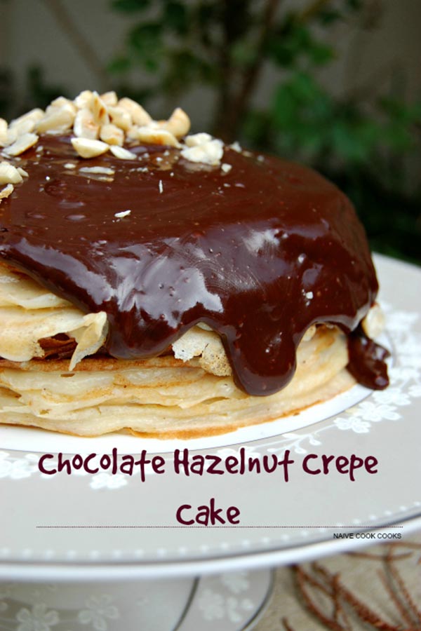 Chocolate Hazelnut Crepe Cake