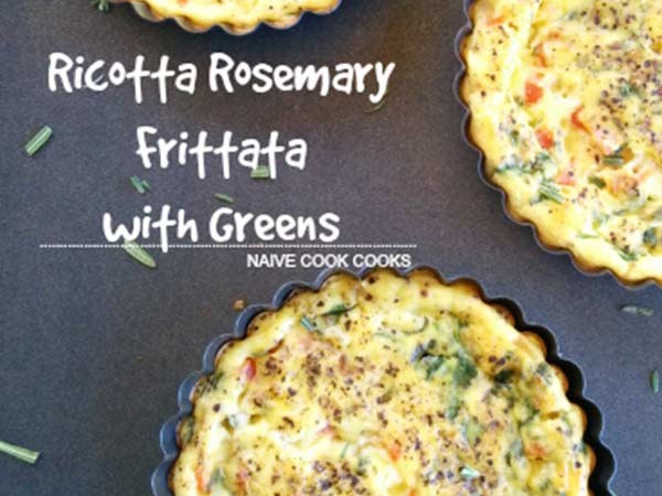 Ricotta Rosemary Frittata with Greens