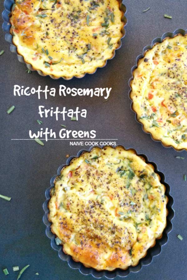 Ricotta Rosemary Frittata with Greens