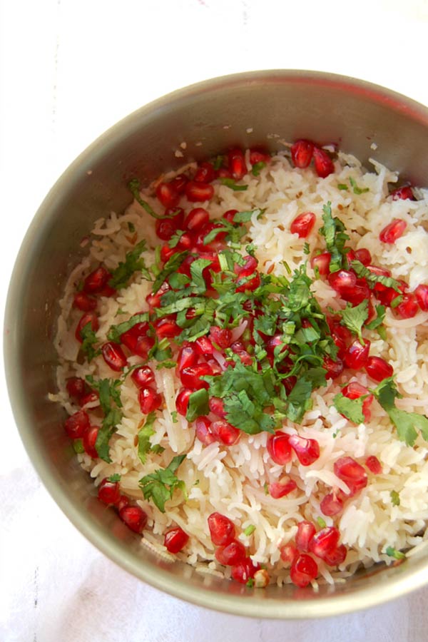 Pomegranate Rice for Chicken Malvani