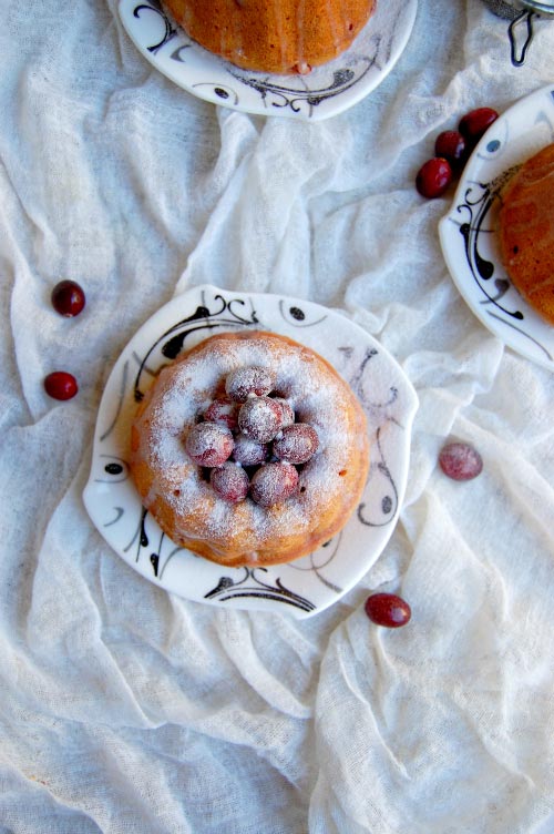 Powdered Sugar on Holiday Bourbon Cake