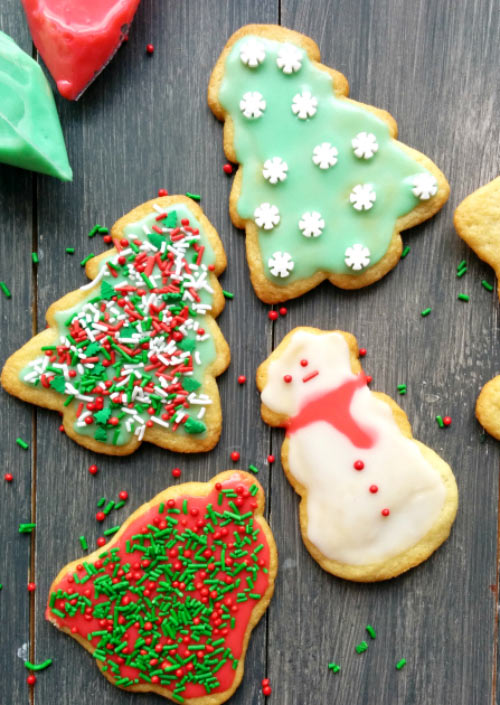 Christmas Themed From Scratch Sugar Cookies.