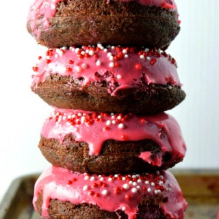 Baked Chocolate Fudge Cake Doughnuts