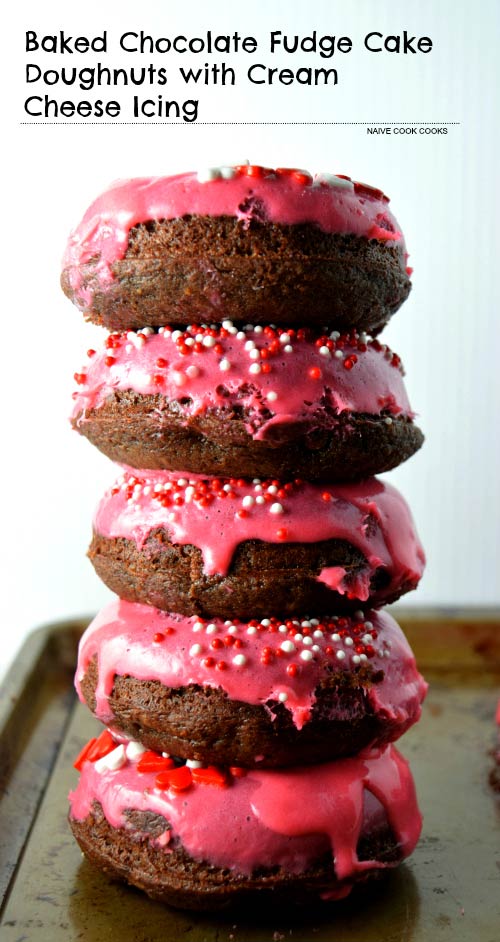 Baked Chocolate Fudge Cake Doughnuts