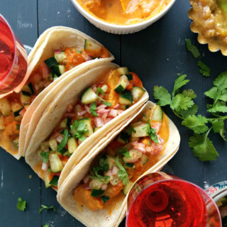 Butter Chicken Tacos.