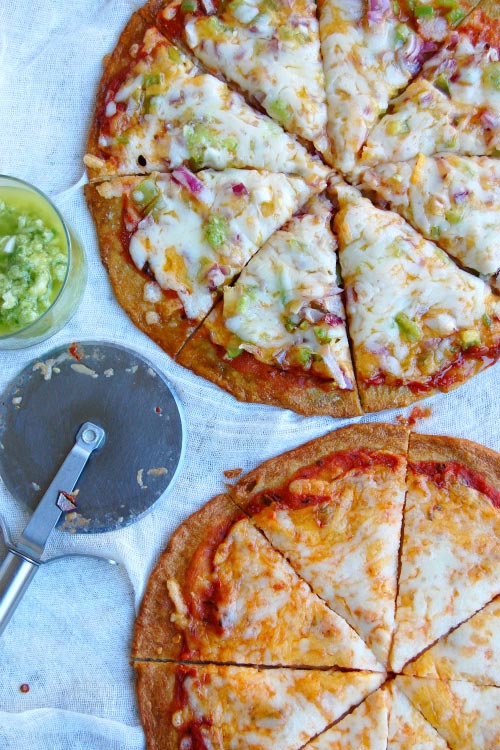 Cheese and Veggie Thin and Crispy Pretzel Crust Pizza
